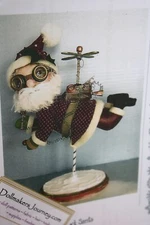 2017 Frowning Francis Folk Art Doll Pattern JET PACK SANTA Steampunk 10x11 New