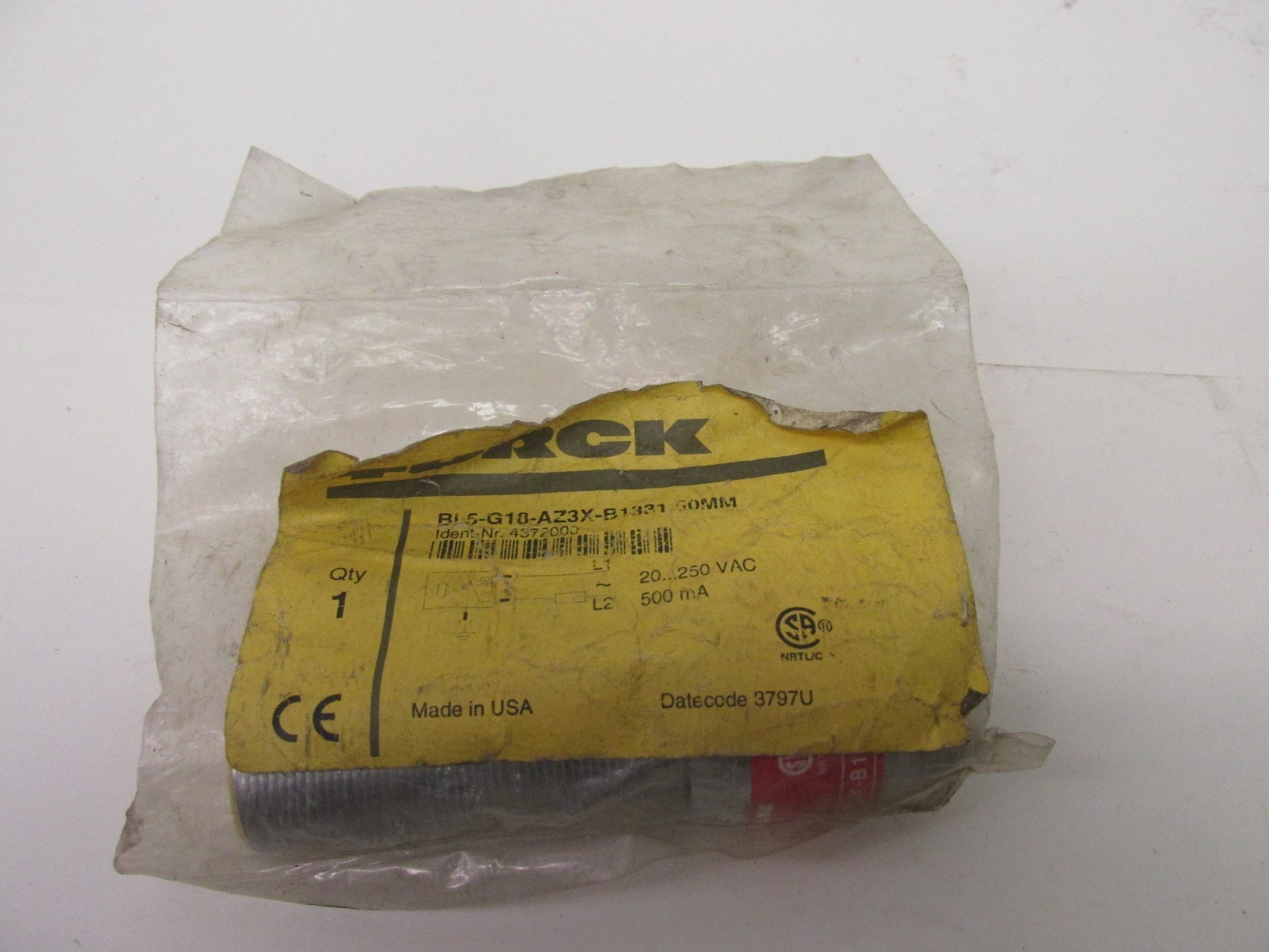 New Turck BL5-G18-AZ3X-B1331 50MM 20...250VAC 500mA 41876MO