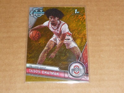2023/24 Bowman Chrome University TAISON CHATMAN GOLD SHIMMER REFRACTOR /50 M6774