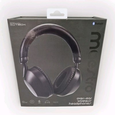 SIMPLY TECH High Quality Wireless Over-Ear Headphones Kopfhörer - Black NEU OVP