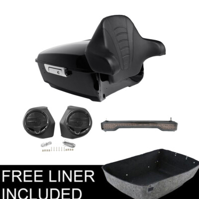King Pack Trunk Pad Light Speakers Fit For Harley Tour Pak Road Glide King 14-up