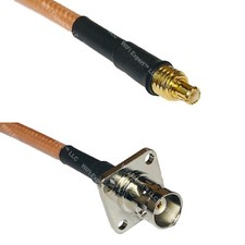 RG400 MCX MALE to BNC Flange Female RF Cable FAST-SHIP LOT