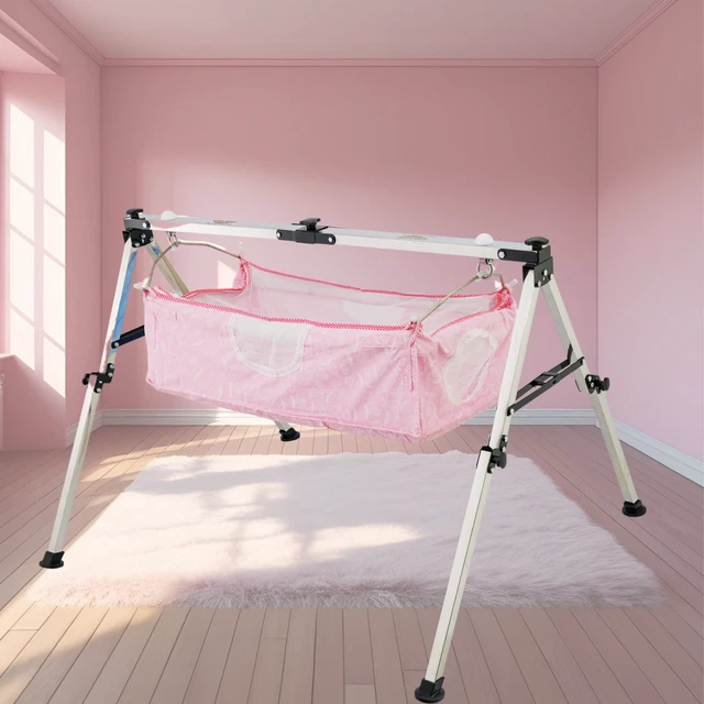 TinyTyke - Manual Baby Cradle Square Pipe- Fully Foldable Swing Cradle