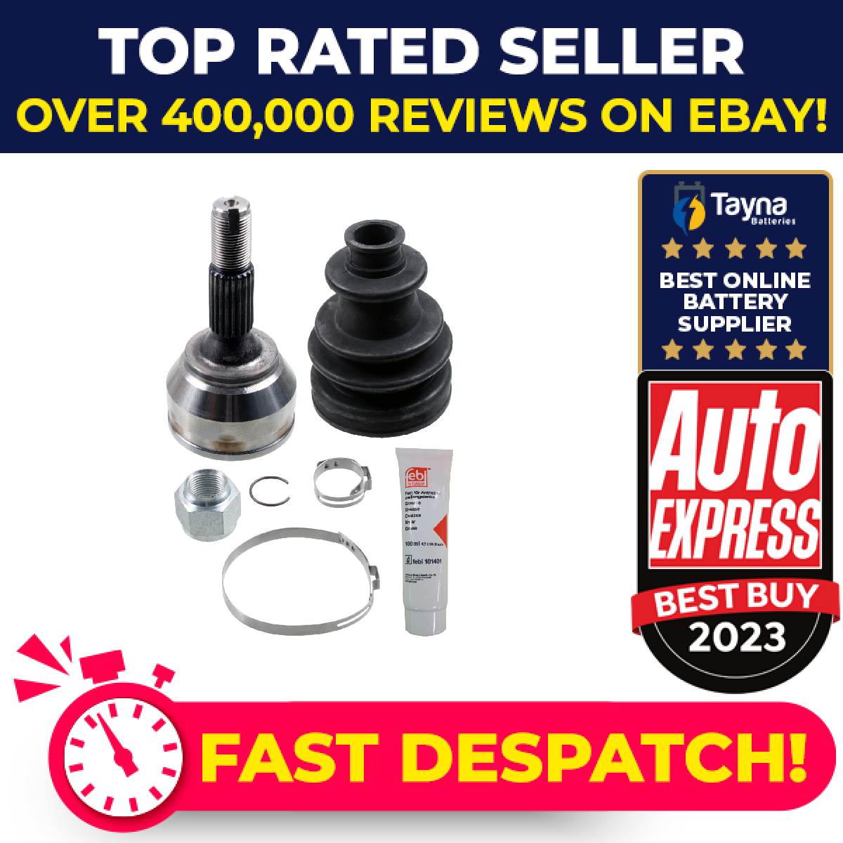 CV Joint fits CITROEN C3 Mk1 1.1 Front Outer 2002 on C.V. Driveshaft 3272FW Febi