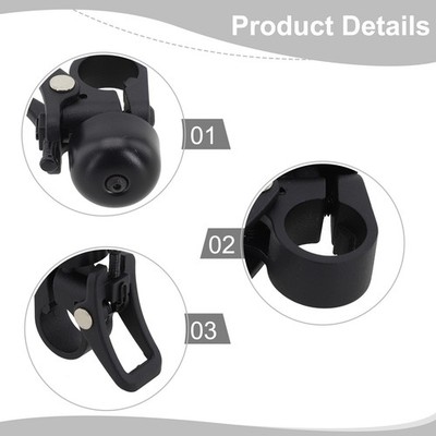 Enhance Safety with Black Stainless Steel Bell for Xiaomi 1S/M365/PRO Scooter
