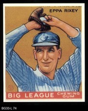 1933 Goudey Reprint #74 Eppa Rixey Reds HOF 8 - NM/MT