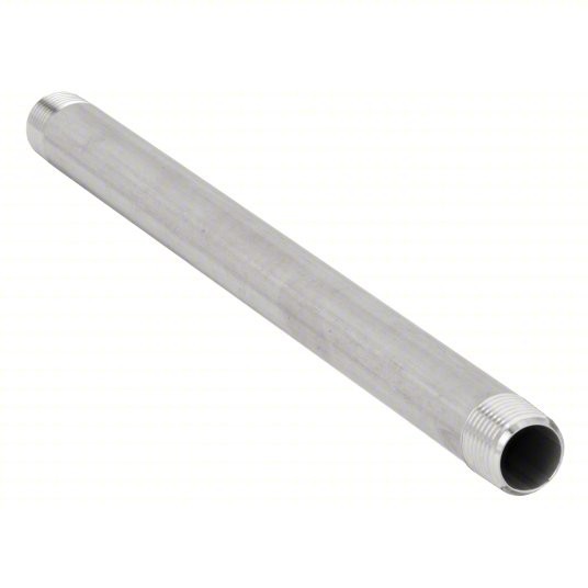Pack of (5) Pipe Nipple 1/4" Schedule 40 x 10" Long 304 Stainless Steel