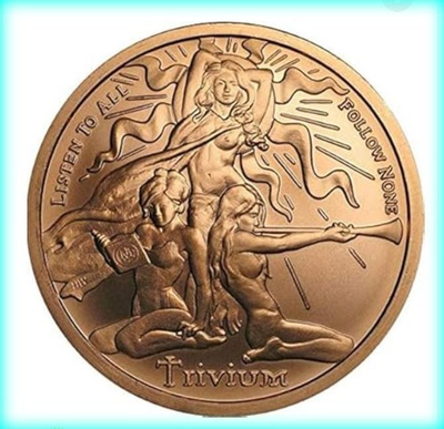 #ad 1 AVDP OZ COPPER ROUND: 2026 quot;Trivium Girlsquot; Silver Shield – .999 Fine $6.95