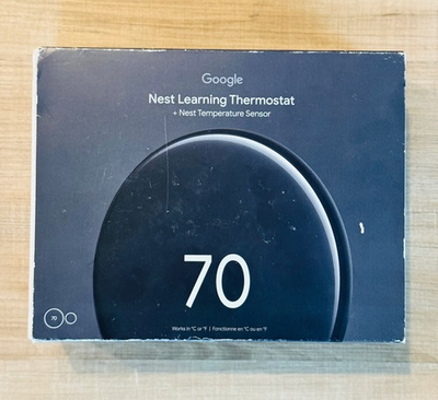 #ad #ad Google Nest Learning Thermostat 4th Gen w Sensor Polished Obsidian Brand New $192.94