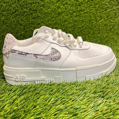 Nike Air Force 1 Low Pixel SE Snake Womens Size 8 Sail Athletic Shoes Sneakers