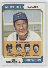 1974 Topps Del Crandall Harvey Kuenn Joe Nossek Jim Walton Al Widmar #99 0l4h