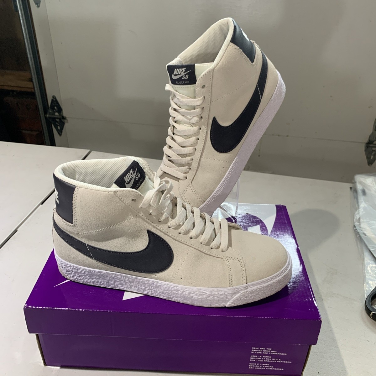 Nike SB Zoom Blazer Mid Phantom Cave Purple 864349 011 SZ 12 Nike SB Zoom Blazer Mid - Phantom/Cave Purple – Icon Boardshop main image 2