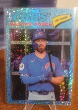 2026 Topps Heritage - Michael Busch #305 Chrome Light Blue Sparkle Refractor