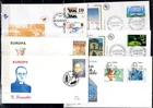 / BELGIUM, FRENCH ANDORRA, BOSNIA 1994 - 6 FDC - MEDICINE, SPACE, RADIO, CARS