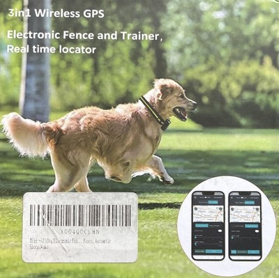 3-in-1 Wireless GPS Dog Fence Training & Tracking Collar Pet Locator System GPS