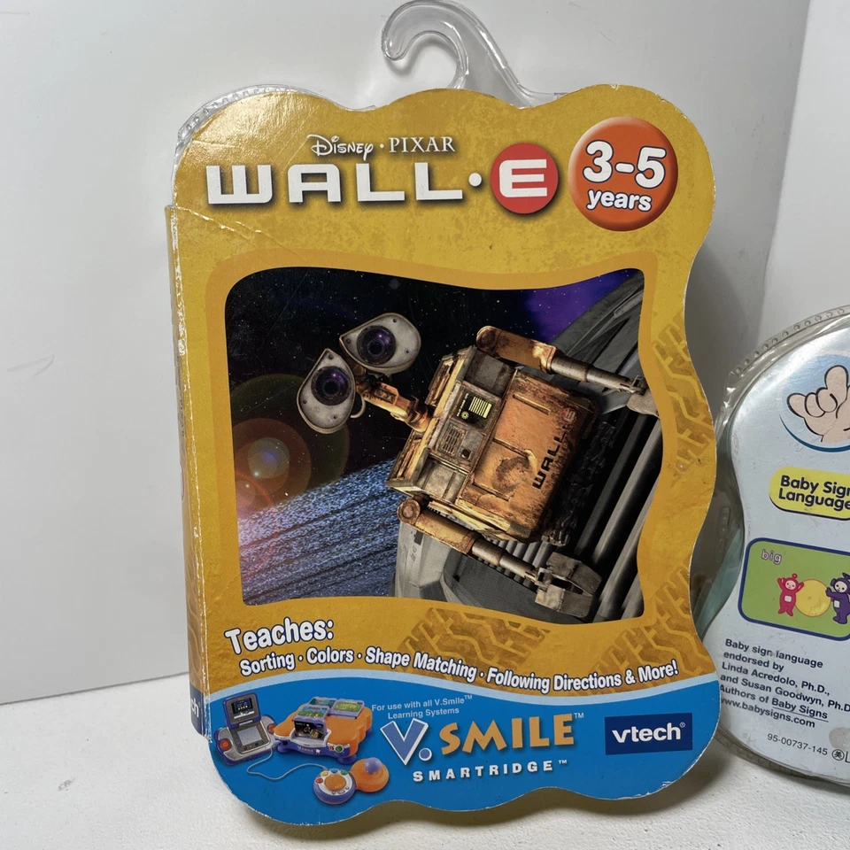 V.Smile Wall-E & Teletubbies Cartridges (Vtech V.Smile, 2008) New Sealed! - Image 2 of 4