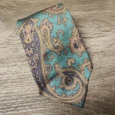 Vintage Polo Ralph Lauren 100 Silk Neck Tie Smooth Paisley Handmade in USA