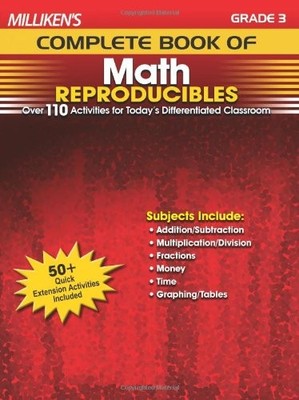 MILLIKEN'S COMPLETE BOOK OF MATH REPRODUCIBLES - GRADE 3 By Sara Inskeep *VG+*