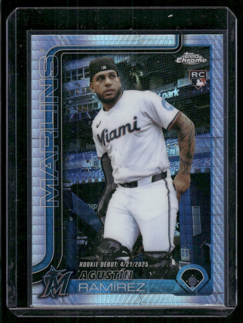 2025 Topps Chrome Update Agustin Ramirez Prism Refractor #USC38 Miami Marlins