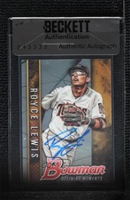 BAS 2017 Bowman Draft Defining Moments Royce Lewis Beckett Auth Sticker Auto ow6