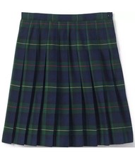 Lands' End School Uniform Girls Plaid Pleated Skirt Below the Knee Size 10