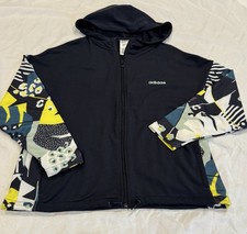 Women's Adidas FARM RIO HOODED TRACK TOP Legend Ink Green Size XS  FT8693 EUC