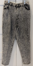 Vintage Sasson 80s 90  s Acid Wash Jeans Zipper Ankle Sz 14 High Waist Jeans 80  s