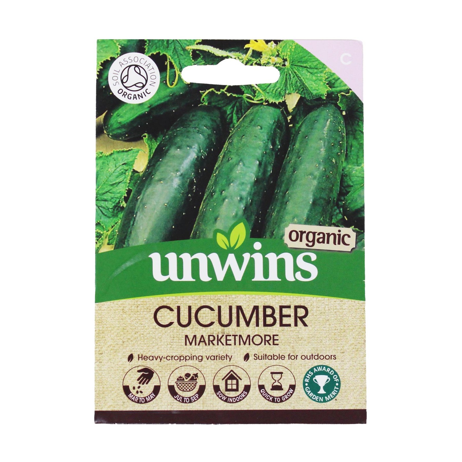 Unwins Vegetables Cucumber Marketmore Organic Seeds Delicious Grow Outdoor