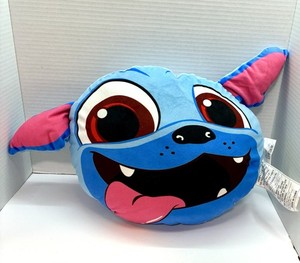 Derpy Tiger Plush Pillow Head Tongue Out Big Eyes Travel Emoji Face