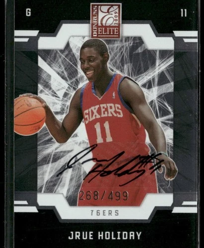 2009-10 Panini Donruss Elite Jrue Holiday /499 RC Auto Philadelphia 76ers