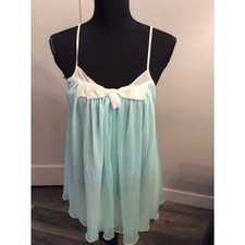 Carole Hochman Romantic Blue Small Negligee gown Small Soft