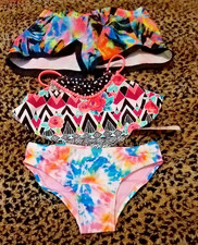 Wonder Nation Swimsuit an Shorts Set of 3 pcs Size XS 4-5 