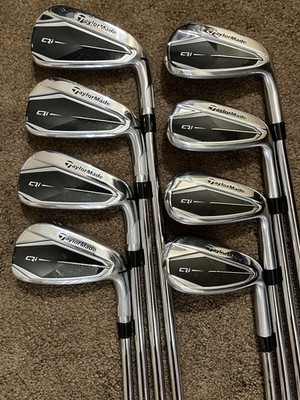 2024 TAYLOR MADE Qi IRON SET 5-PW, AW, SW, MODUS 3 TOUR 120 STIFF STEEL, +.75 