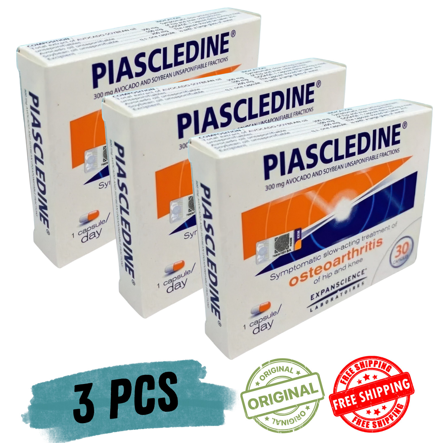 3 X Piascledine 300mg 30 Capsules Anti-rheumatic Osteoarthritis Joint-Pains