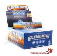 Cartine Elements Blu King Size Slim – Box 50 Libretti Lunghe Blue Originali