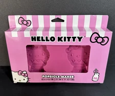 Hello Kitty Popsicle Maker Ice Pop Mold Set Flexible Silicone Pink New In Box