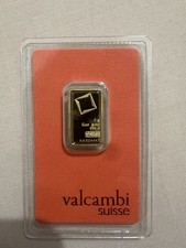 Valcambi Suisse Fine Gold Bar 5G 999.9 Pure 3468.04 per troy oz