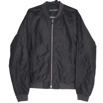 John Varvatos Mens 50 Mainline Cracked Surface Effect Bomber Jacket Q1123