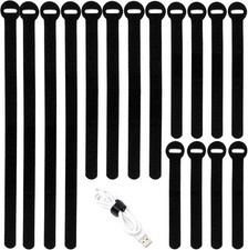 150PCS Reusable Cable Ties 4"+6"+8"+10"(150 Pack), Black 