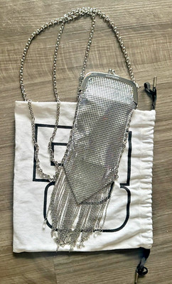 Paco Rabanne crystal tassel, chainmail, Hand Bag. Dust bag. Fits iPhone 17