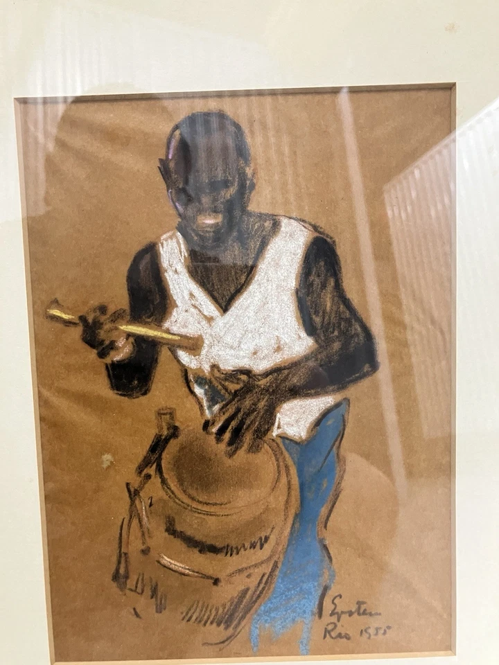 Max Epstein Artwork Original Art 1955 “Rio” - Image 3 of 4