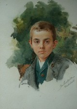 Josefine SWOBODA (Wien 1861-1924 ebd.) Knabenporträt - Hallstadt.