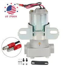 Electric Fuel Pump 140 GPH 14 PSI Race Pump Universal For Carb Carburetor Chrome