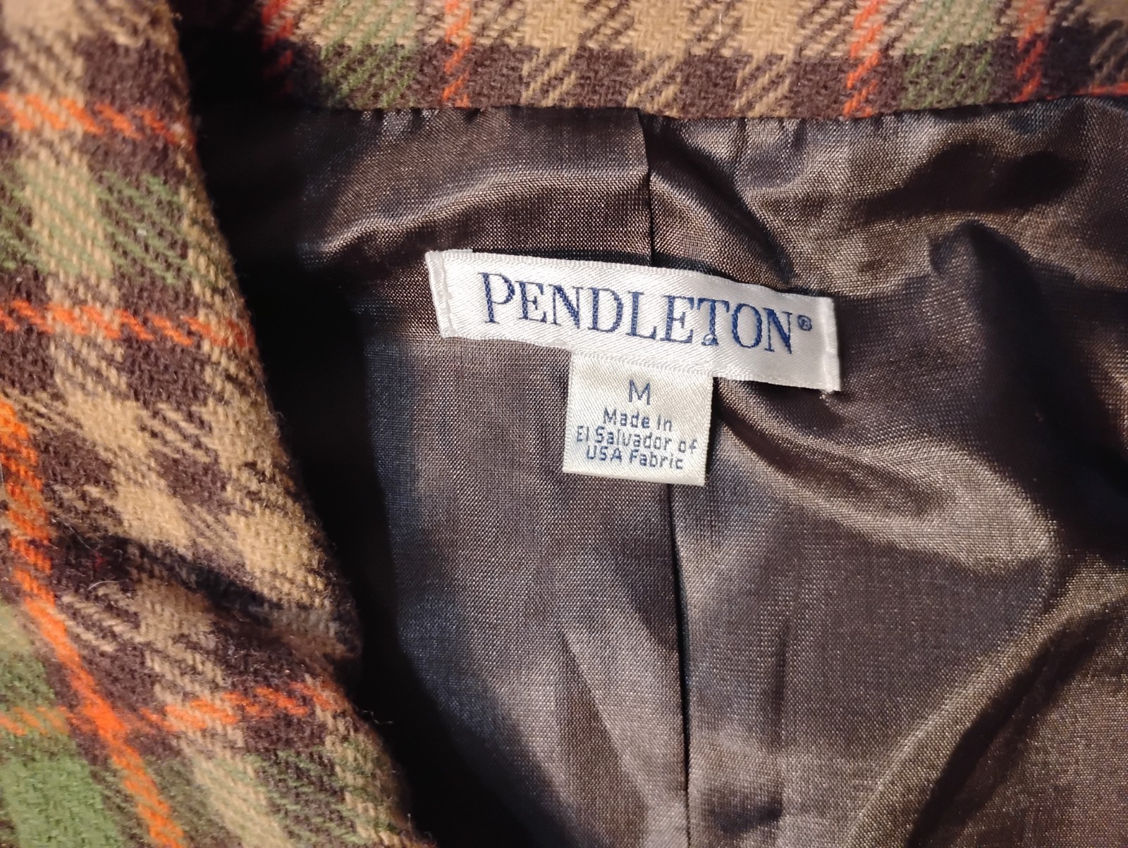 Pendleton Jacket Full Zip Women's Medium Brown Pl… - image 4