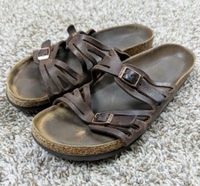 Birkenstock Granada Slide Sandals Slip-on Double Straps Women's 40 US 9 Leather