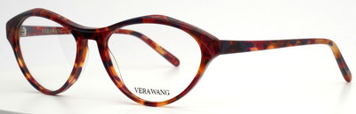 VERA WANG V369 RD Red Tortoise Womens Oval Full Rim Eyeglasses 51-16-135 B:38 C