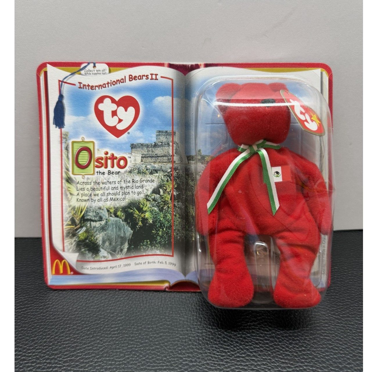 Ty Teenie Beanie Babies International Bears II Osito (Mexico) 2000