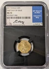 2017 $5 Gold American Eagle 1/10 oz Coin - NGC MS70 First Day Issue Moy - A136