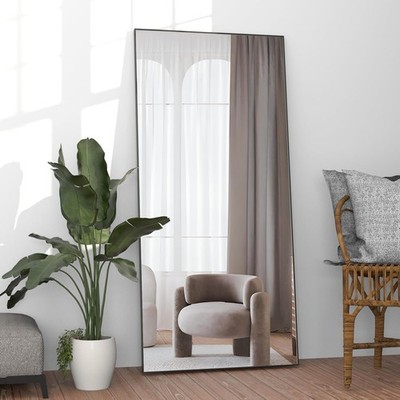 NEUWEABY Ganzkörperspiegel 165x60 cm Boden groß 165L x 60B cm, schwarz 