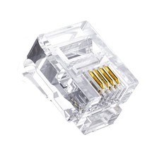 25 PCS RJ11 6P4C Connectors Telephone Modular Plug Jack Adapter Crimp End